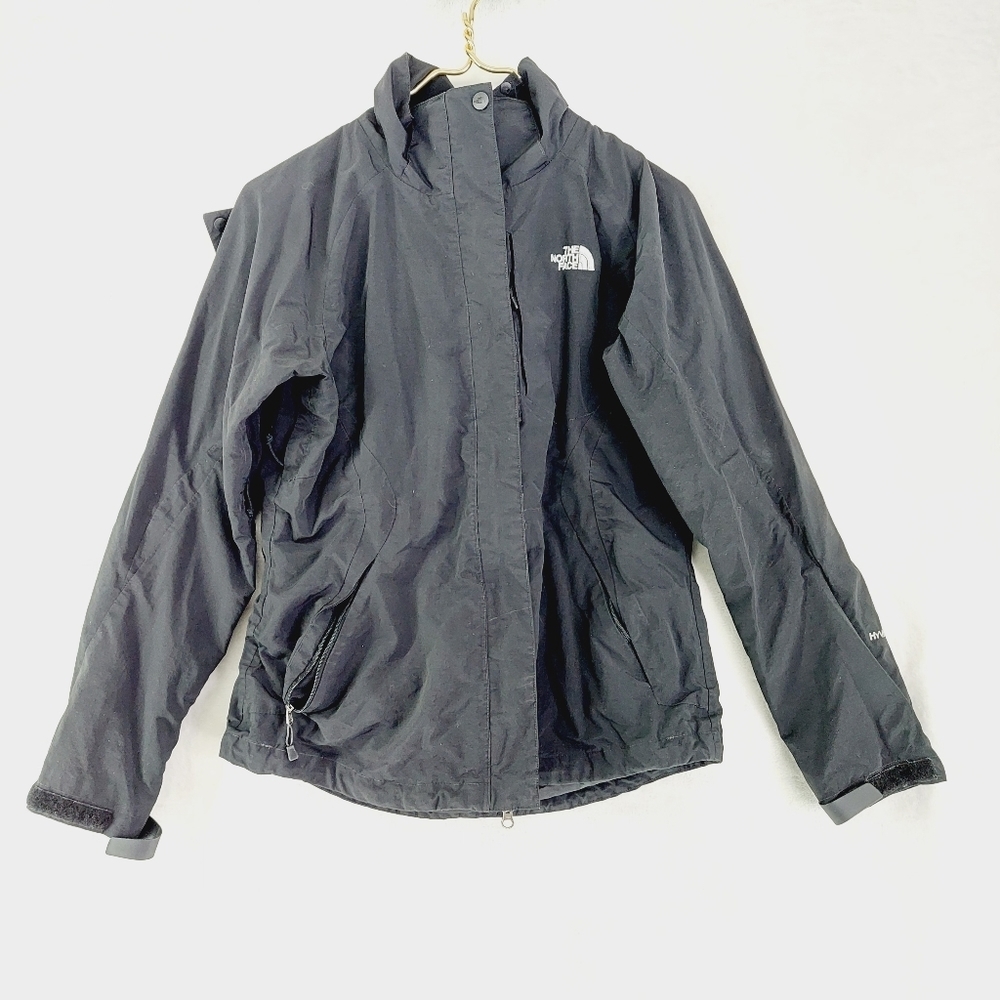 The North Face Black Zip Up Pockets Winter Windbreaker Hooded Ski Jacket Z94
